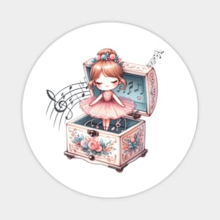 Music Box Ballerina Magnet